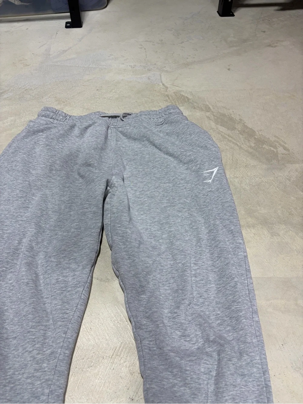 Gymshark crest Light Grey Joggers medium